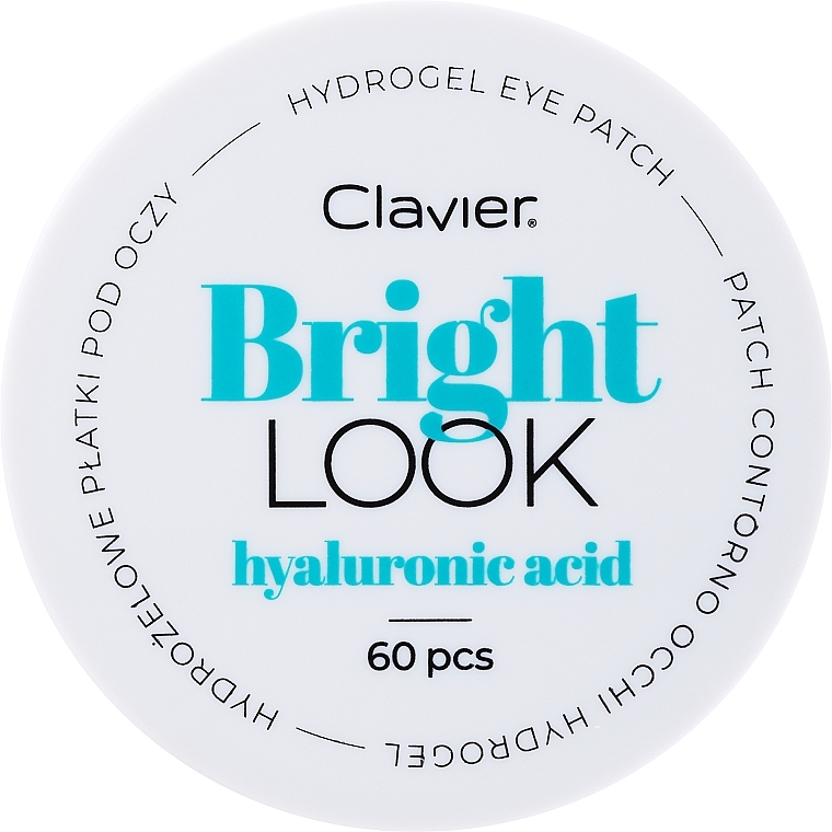 Żelowe płatki pod oczy z kwasem hialuronowym - Clavier Bright Look Hyaluronic Acid Hydrogel Eye Patch