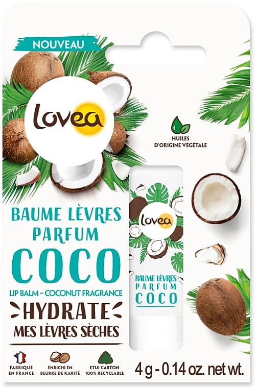 Balsam do ust Kokos - Lovea Lip Balm Coconut Fragrance