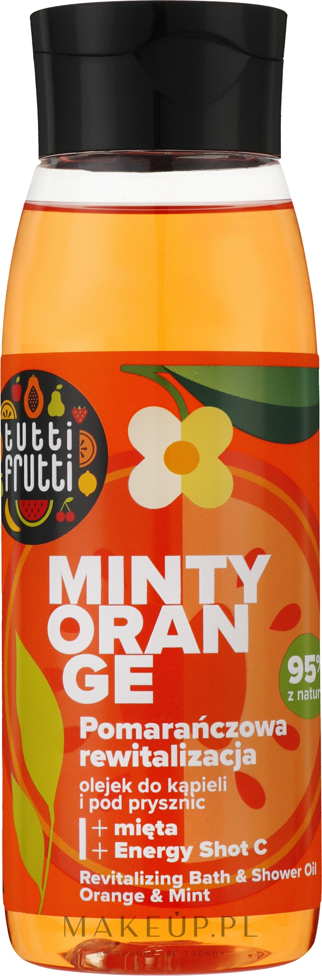 Regenerujący olejek do kąpieli i pod prysznic Pomarańcza i mięta - Farmona Tutti Frutti Orange And Mint Bath And Shower Oil — Zdjęcie 400 ml