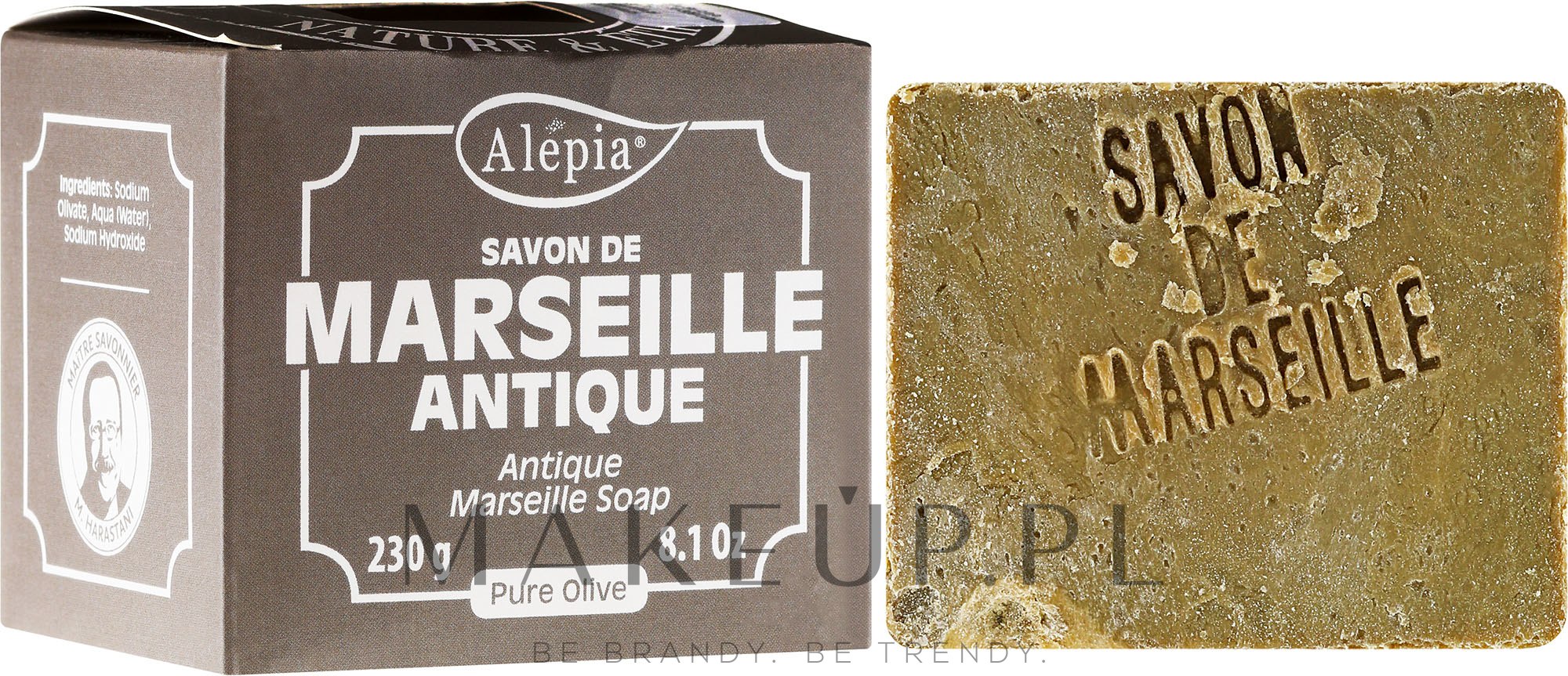 Mydło marsylskie z oliwą z oliwek - Alepia Antique Marseille Soap — Zdjęcie 230 g