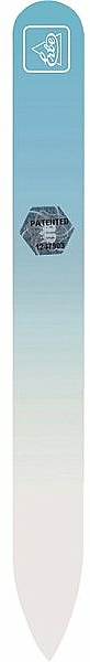 Szklany pilnik do paznokci, 9 cm, pastelowy niebieski - Erbe Solingen Soft-Touch — Zdjęcie N1