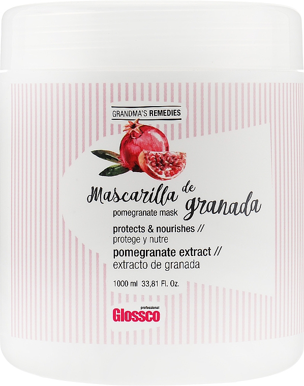 Maska do włosów z granatem - Glossco Grandma's Remedies Pomegranate Mask
