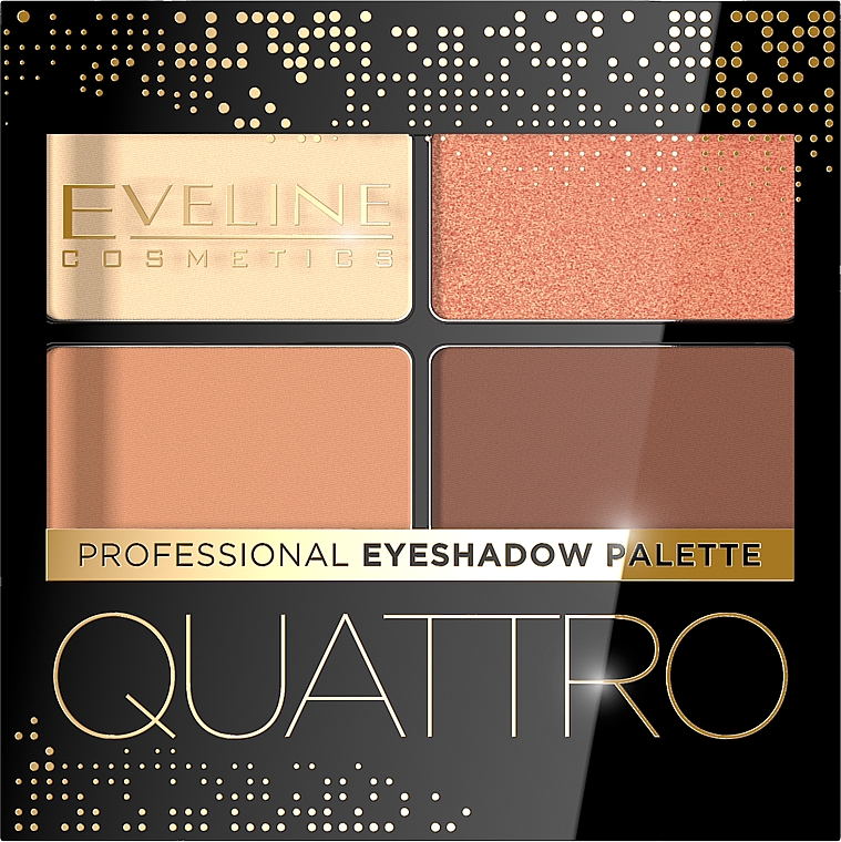 Cienie do powiek z aplikatorem - Eveline Cosmetics Quattro Professional Eyeshadow Palette