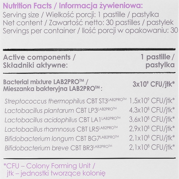 Suplement diety Synbiotyk dla kobiet, pastylki - AllNutrition AllDeynn RoseBiotic  — Zdjęcie N4
