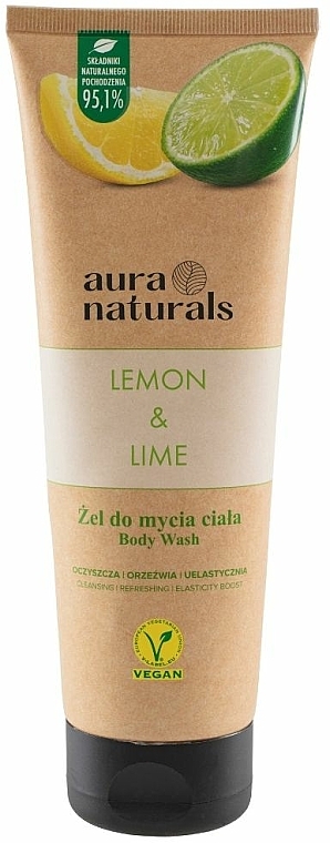 Żel do mycia ciała Cytryna i limonka - Aura Naturals Lemon & Lime Body Wash — Zdjęcie N1