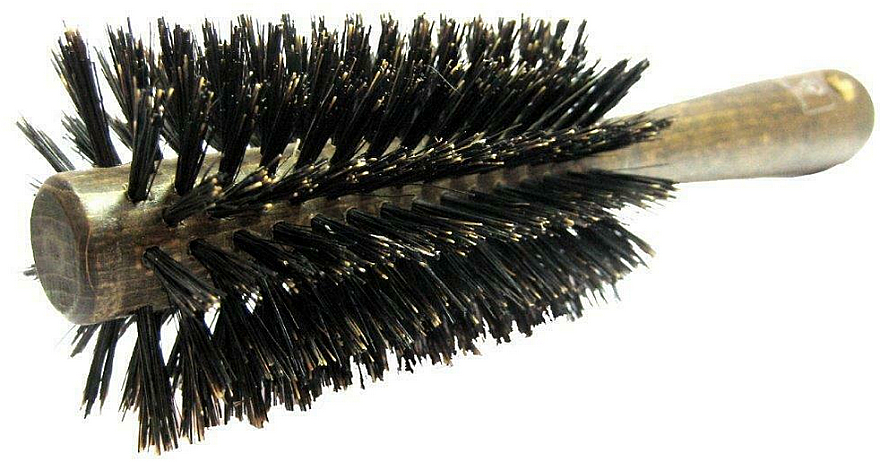 Okrągła szczotka do włosów, 21,5 cm, z drewna bukowego - Golddachs  — Zdjęcie N1