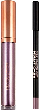 PREZENT! Zestaw do makijażu ust - Makeup Revolution Retro Luxe Kits Metallic (lipstick/5.5ml + l/pencil/1g) — Zdjęcie N2