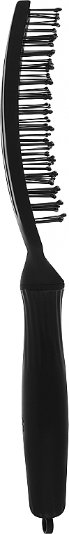 Szczotka do stylizacji z podwójnym nylonowym włosiem - Olivia Garden Finger Brush Medium Black — Zdjęcie N2