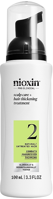 Naturalny produkt do pielęgnacji skóry głowy i włosów - Nioxin Pro Clinical System 2 Scalp + Hair Thickening Treatment — Zdjęcie N1