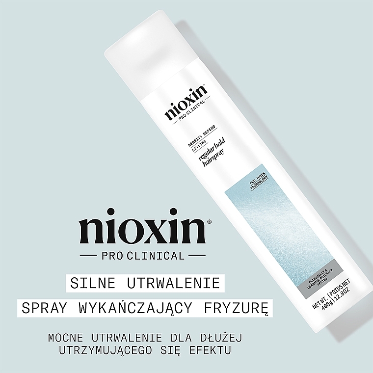 Mocno utrwalający lakier do włosów - Nioxin Pro Clinical Density Defend Strong Hold Hairspray — Zdjęcie N2