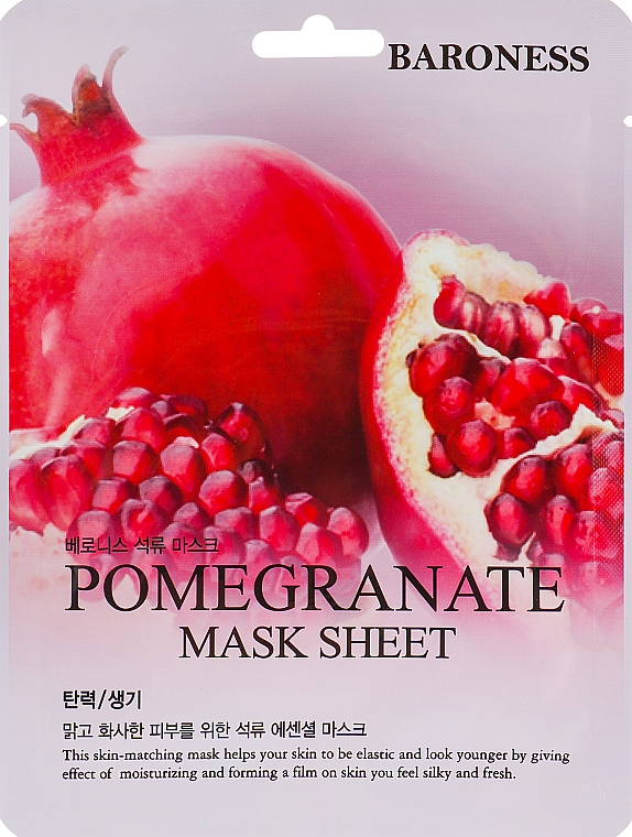Maska w płachcie z ekstraktem z granatu - Beauadd Baroness Mask Sheet Pomegranate