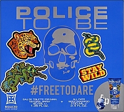 Kup Police To Be #Freetodare - Zestaw (edt/40ml + shampo/100ml)
