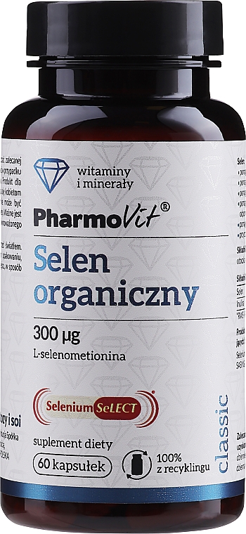 Suplement diety Selen organiczny, 300 mg - PharmoVit Selen — Zdjęcie N1