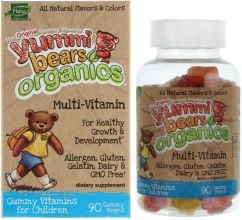 Kup Witaminy organiczne dla dzieci w żelkach Multiwitaminy - Hero Nutritionals Yummi Bears Organics Multi-Vitamin & Mineral Supports Healthy Growth & Development