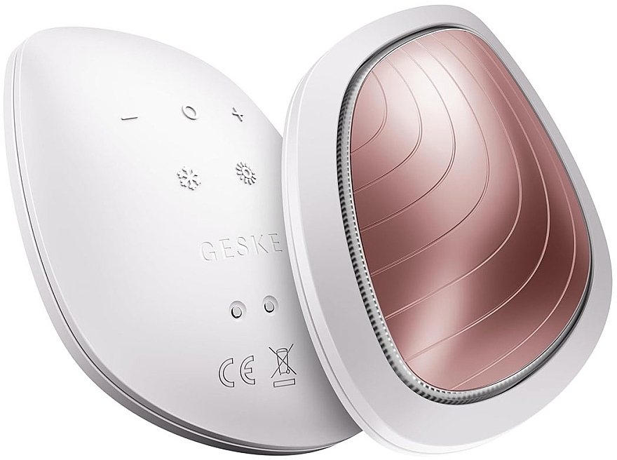 Szczoteczka soniczna do twarzy - Geske Sonic Warm & Cool Mask 9 In 1 White Rose Gold — Zdjęcie N1