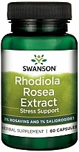 Suplement diety Rhodiola rosea ekstrakt 250 mg, 60 szt. - Swanson Rhodiola Rosea Extract — Zdjęcie N1