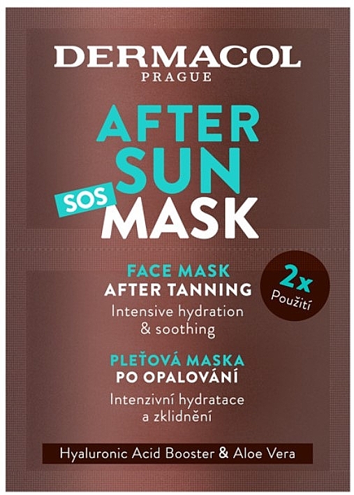 Maska do twarzy po opalaniu - Dermacol After Sun Face Mask — Zdjęcie N1