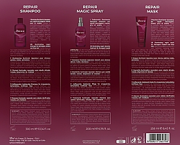 Zestaw - Inebrya SheCare Repair Kit (shm/300ml + mask/250ml + spray/200ml) — Zdjęcie N3