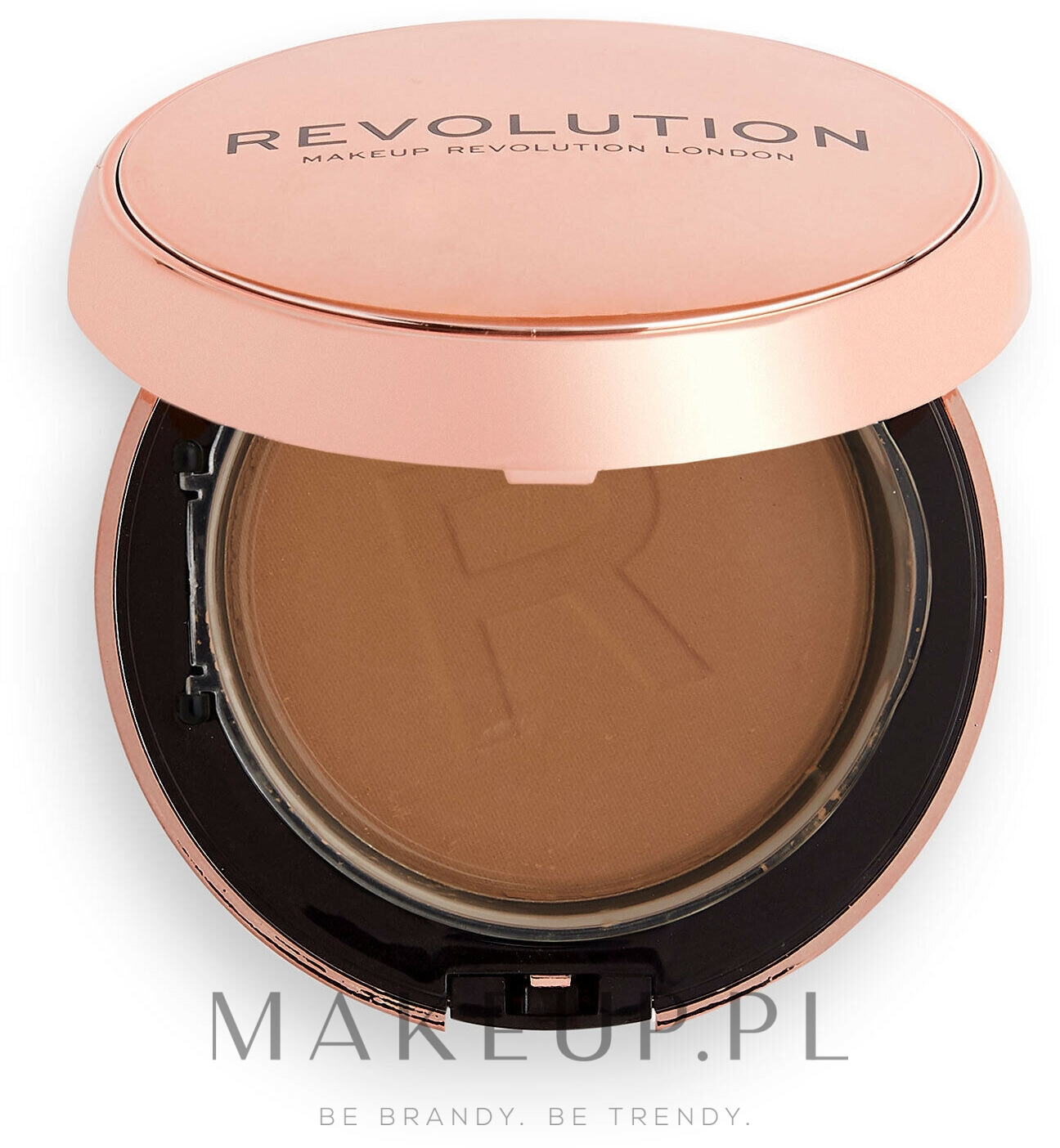 Puder do twarzy - Makeup Revolution Conceal & Define Satin Matte Powder Foundation — Zdjęcie P9.2