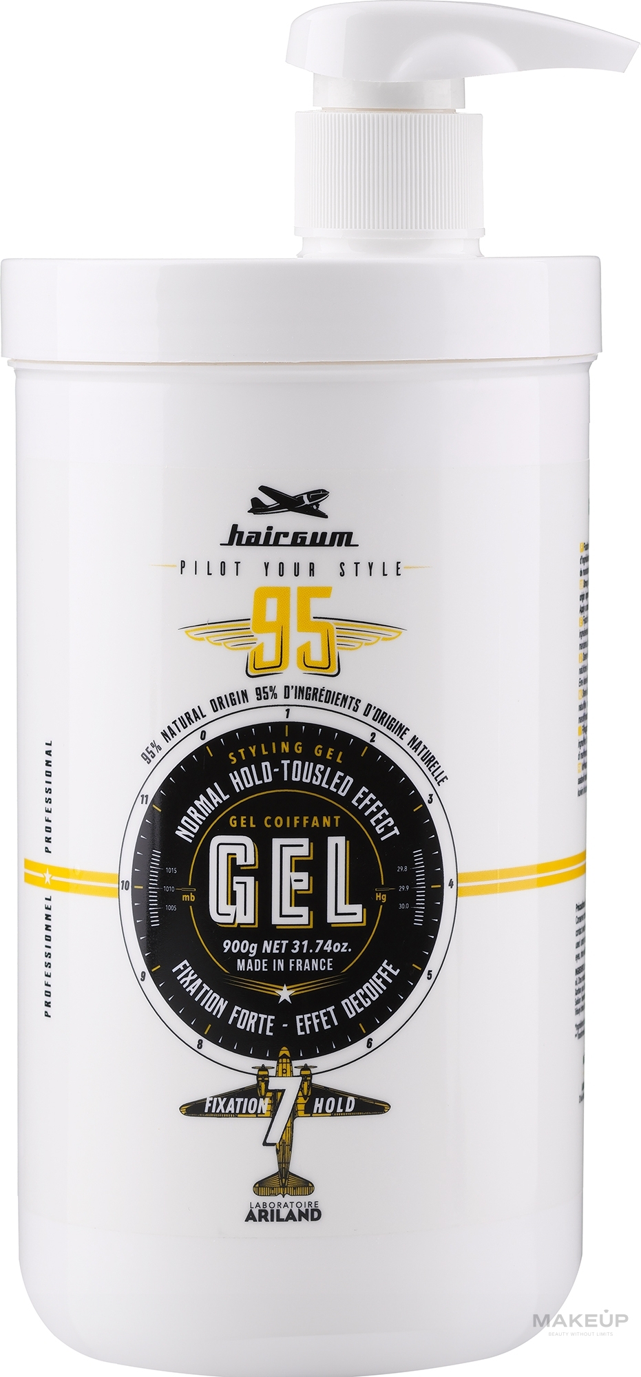 Średnio utrwalający żel do stylizacji - Hairgum 95 Styling Gel Normal Hold Tousled Effect — Zdjęcie 900 g