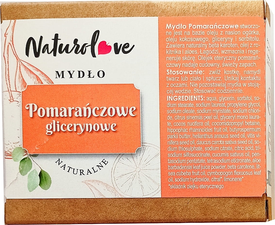Pomarańczowe mydło glicerynowe - Naturolove Soap — Zdjęcie N1