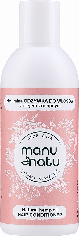 PRZECENA! Naturalna odżywka do włosów z olejem konopnym - Manu Natu Natural Hemp Oil Hair Conditioner * — Zdjęcie N1