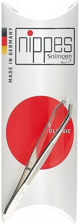 Pęseta zakrzywiona, 8 cm - Nippes Solingen Tweezers 8cm Curved Nickel-Plated — Zdjęcie N1