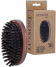 Kup Szczotka do brody z naturalnymi włosami dzika, owalna - Lussoni Men Natural Baerd Brush