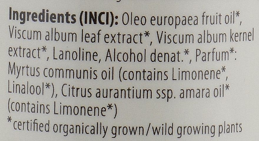 PRZECENA! Organiczny olejek do masażu z rytmizowanym ekstraktem z jemioły Mirt i kwiat pomarańczy - Sonett Massage Oil * — Zdjęcie N4