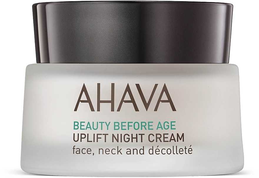 Liftingujący krem na noc do twarzy, szyi i dekoltu - Ahava Beauty Before Age Uplifting Night Cream For Face, Neck & Decollete
