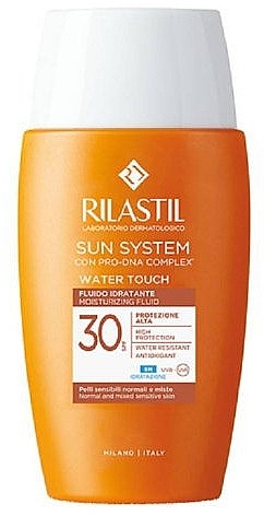 Fluid nawilżający z filtrem przeciwsłonecznym SPF30 - Rilastil Sun System Water Touch Fluid SPF30 — Zdjęcie N1