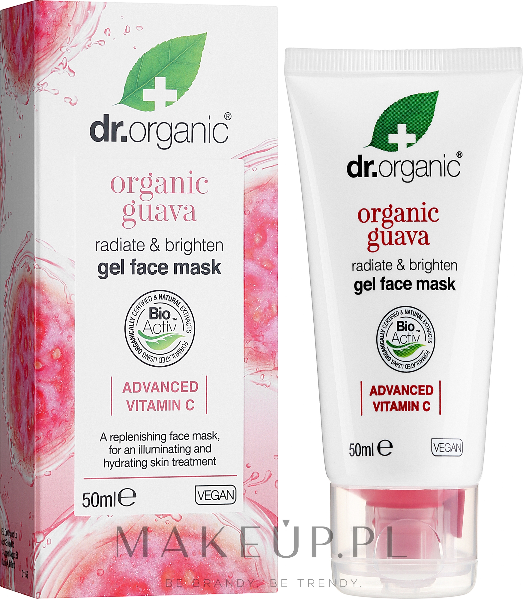 Maseczka do twarzy z organicznym żelem z guawy - Dr Organic Guava Gel Face Mask — Zdjęcie 50 ml