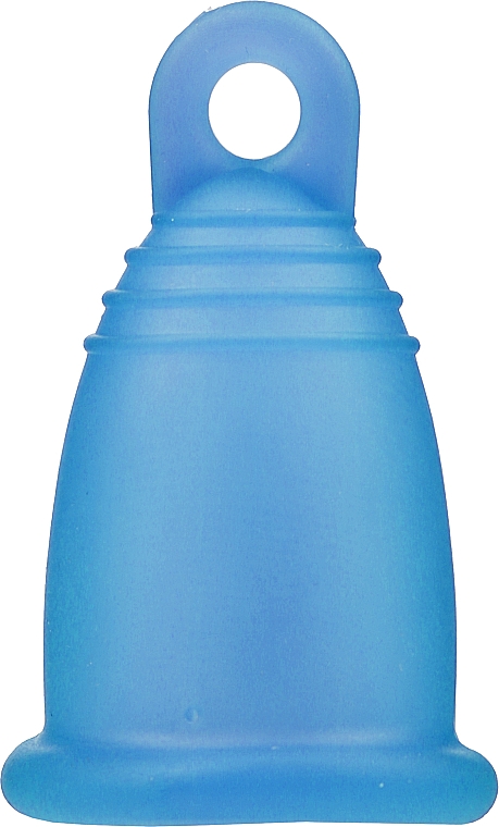 Kubeczek menstruacyjny, rozmiar S, niebieski - MeLuna Soft Shorty Menstrual Cup  — Zdjęcie N1