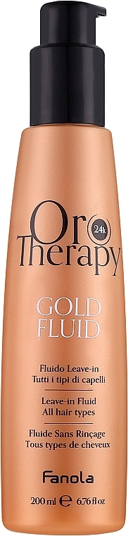 Fluid do włosów - Fanola Oro Therapy Gold Fluid — Zdjęcie N1