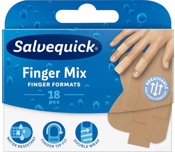 Plastry do palców rąk i nóg, 18 szt. - Salvequick Finger Mix — Zdjęcie N1