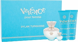 Kup Versace Dylan Turquoise pour Femme - Zestaw (edt/50ml + edt/5ml + b/gel/50ml + sh/gel/50ml)