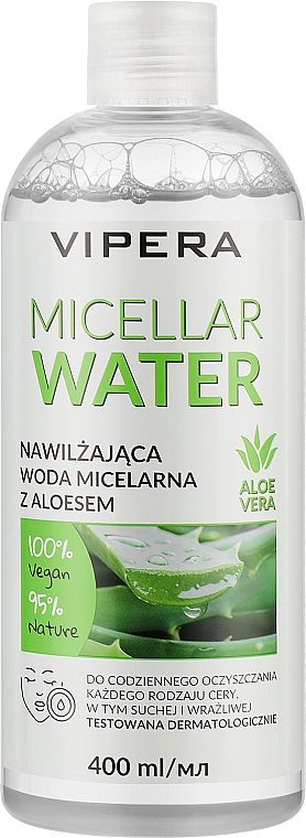 Nawilżająca woda micelarna do twarzy z aloesem - Vipera Aloe Vera Moisturizing Micellar Water — Zdjęcie N1