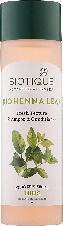 Szampon i odżywka Liście henny - Biotique Bio Henna Leaf Fresh Texture Shampoo & Conditioner With Color — Zdjęcie N2