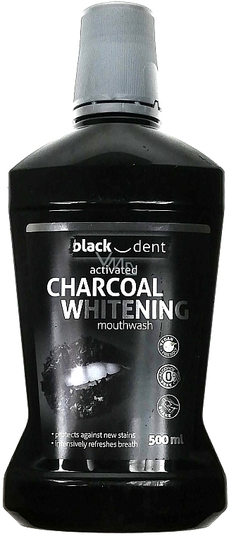 Płyn do płukania jamy ustnej - Mattes Black Activated Charcoal Whittening — Zdjęcie N1