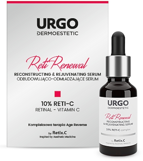 Rewitalizujące i odmładzające serum do twarzy - Urgo Dermoestetic Reti Renewal Reconstructing & Rejuvenating Serum 10% Reti-C 