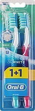 Kup Zestaw szczoteczek do zębów, turkusowa+różowa - Oral-B 3D White Fresh 40 Medium 1+1