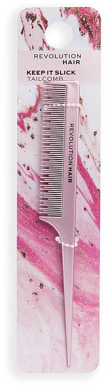 Grzebień do rozczesywania i stylizacji, różowy - Revolution Haircare Keep It Slick Tail Comb — Zdjęcie N2