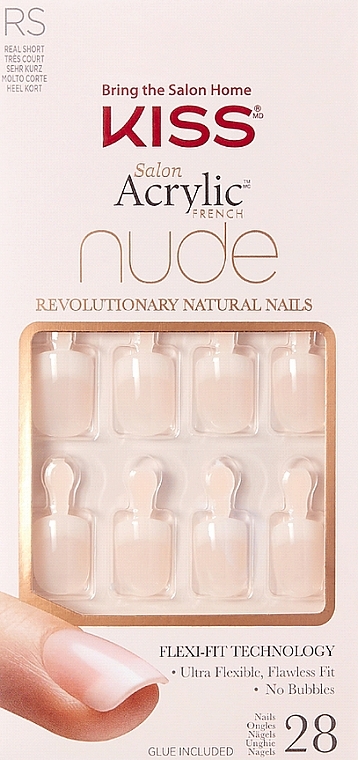 Zestaw sztucznych paznokci, nude - Kiss Salon Acrylic Nude Nails Breathtaking — Zdjęcie N1