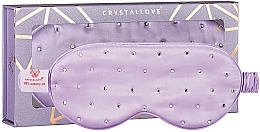 Kup Jedwabna opaska na oczy, liliowa - Crystallove Silk Blindfold With Crystals Lilac