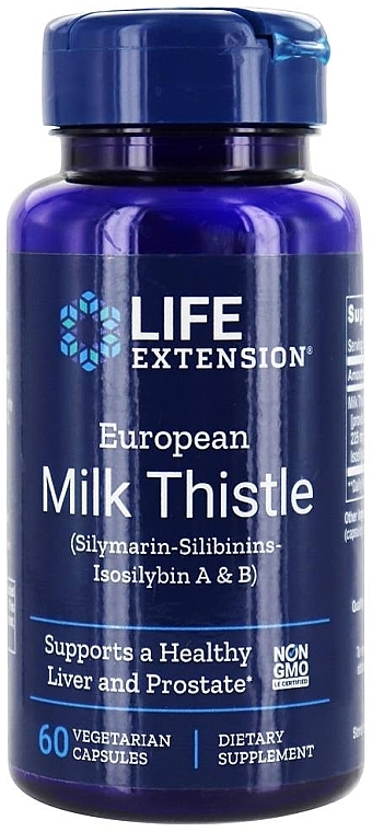 WYPRZEDAŻ Ostropest plamisty w kapsułkach - Life Extension European Milk Thistle (Silymarin-Silibinins-Isosilybin A & B) * — Zdjęcie N1