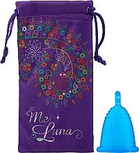 Kubeczek menstruacyjny, rozmiar M, niebieski - MeLuna Classic Menstrual Cup  — Zdjęcie N1