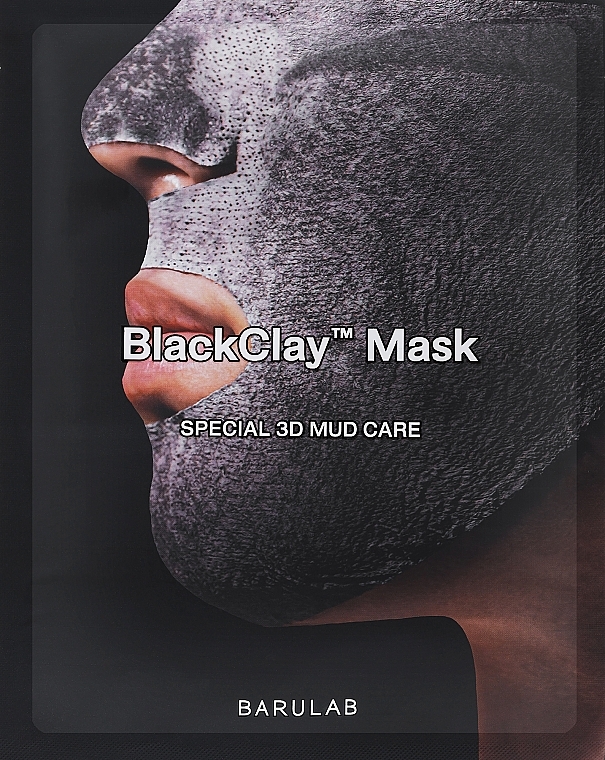 Oczyszczająca maseczka w płachcie z glinką - Barulab Black Clay Mask	 — Zdjęcie N1