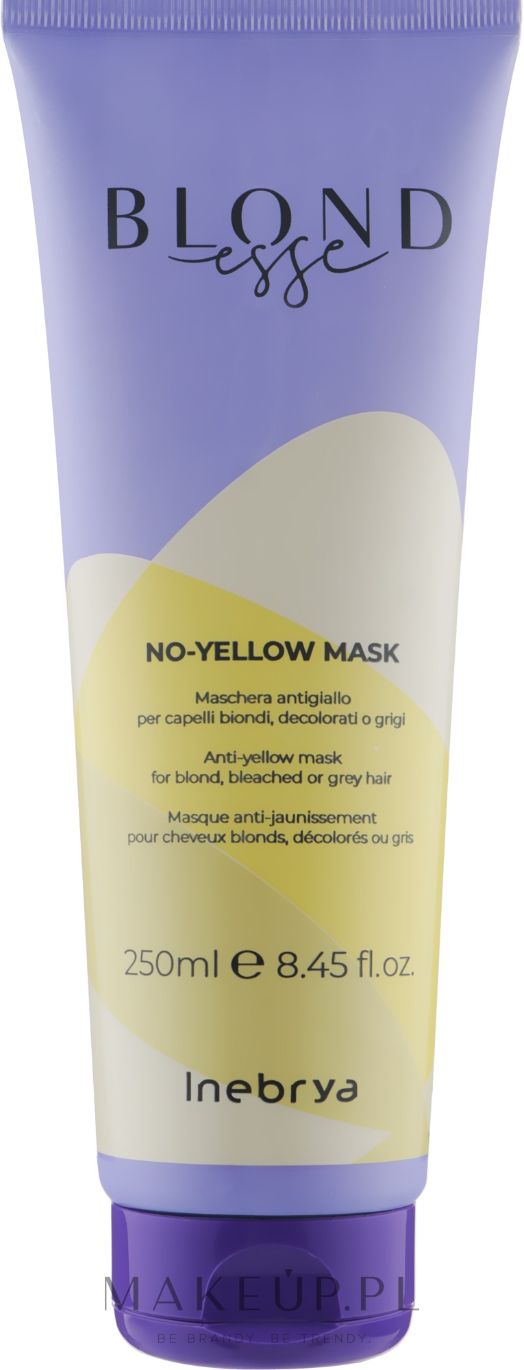 Maska do włosów rozjaśnianych lub siwych - Inebrya Blondesse No-Yellow Mask — Zdjęcie 250 ml