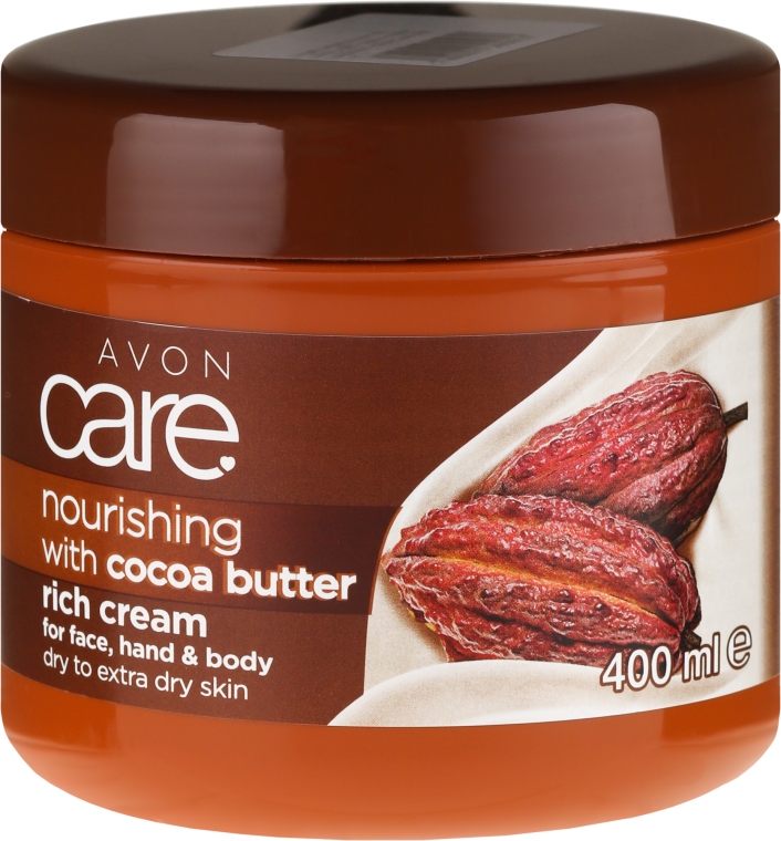 Bogaty odżywczy krem do twarzy, rąk i ciała z masłem kakaowym - Avon Care — Zdjęcie N1