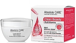 Kup Krem do twarzy na noc - Absolute Care Clean Beauty Multi Vitamins Night Renewal Cream
